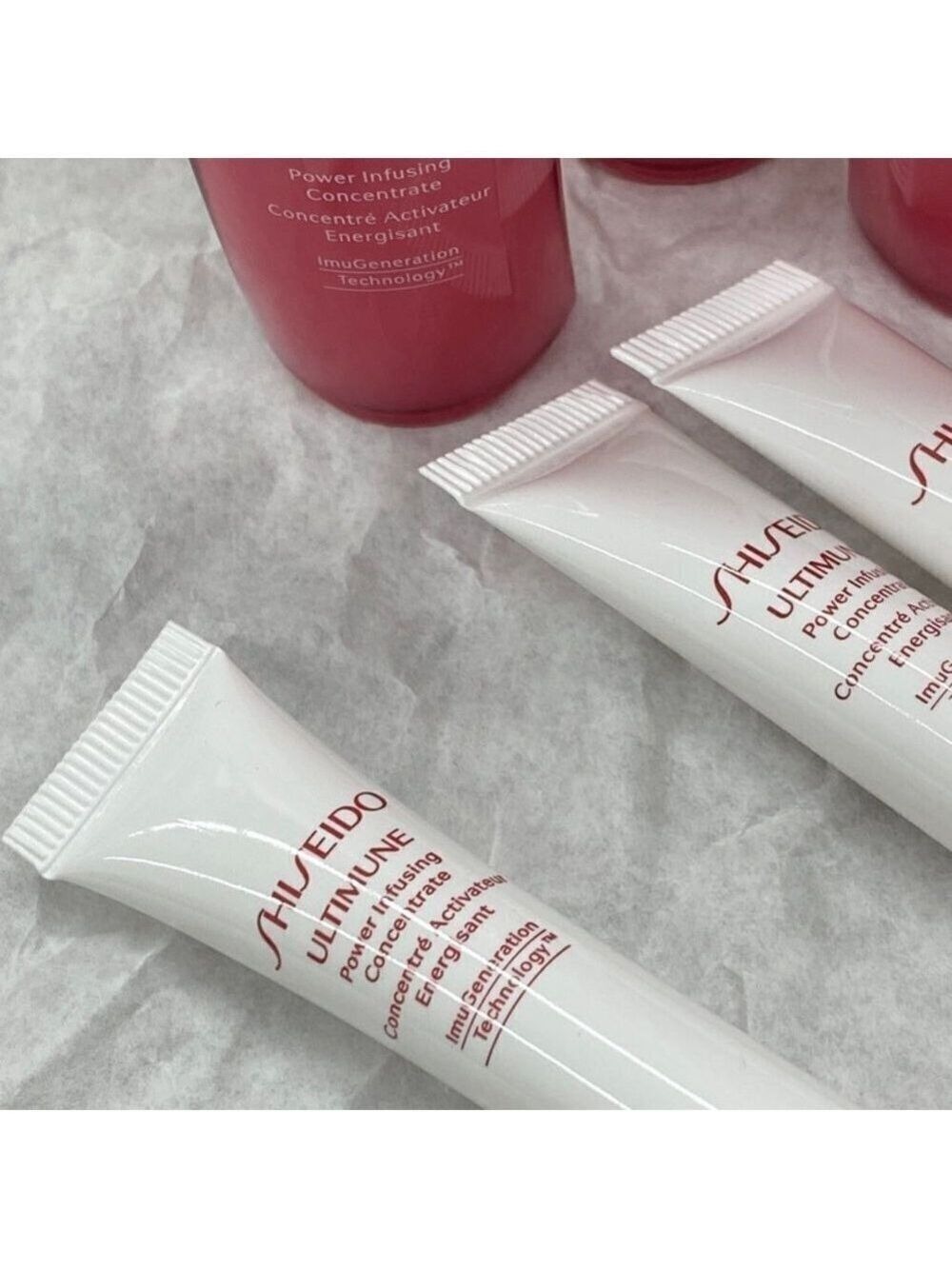 Shiseido 7 pack - 4 Ultimune Moisture bottles & 3 Ultimune eye Tubes  NEW Fresh - Picture 2 of 3